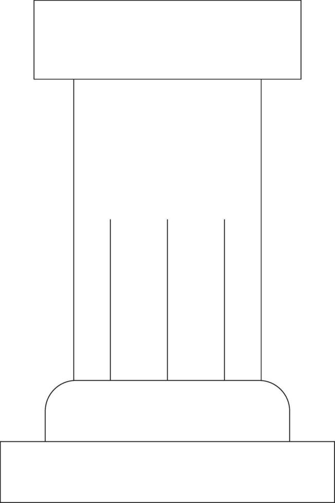 Column Line Icon vector
