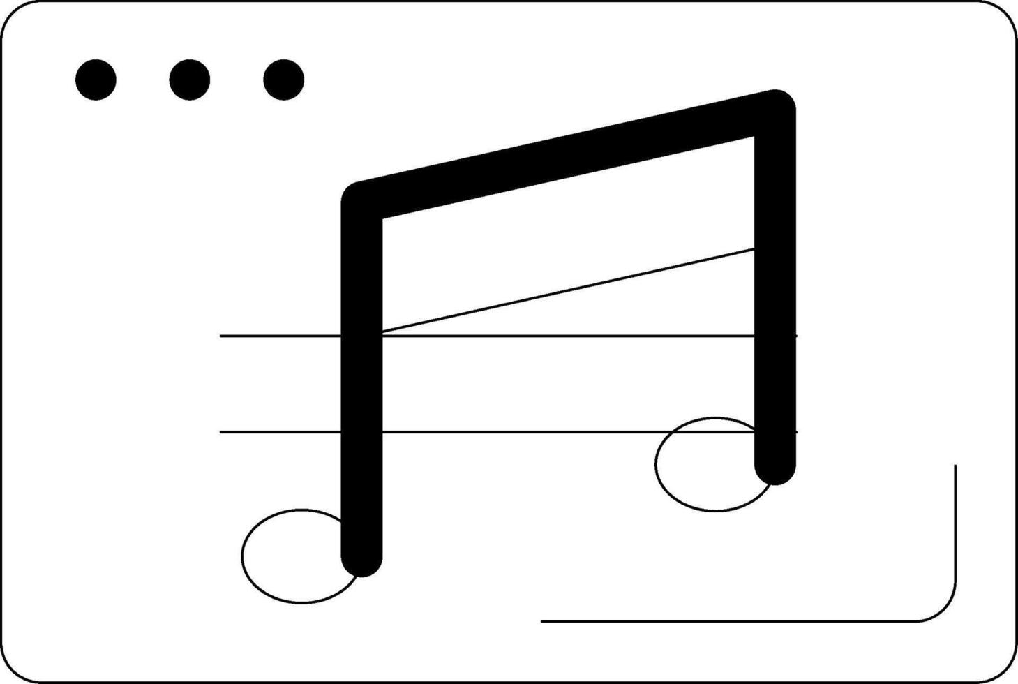 Music Line Icon vector