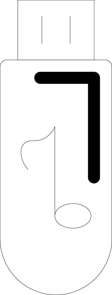 Usb Line Icon vector