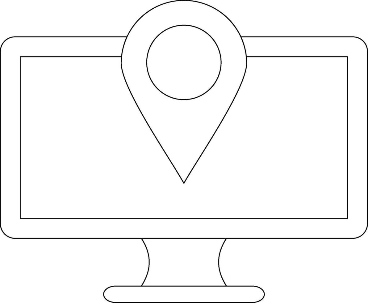 Location Marker Line Icon vector