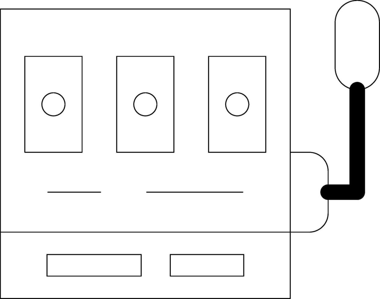 Slots Line Icon vector