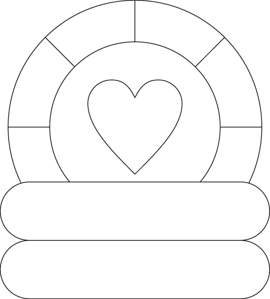 Casino Chip Line Icon vector