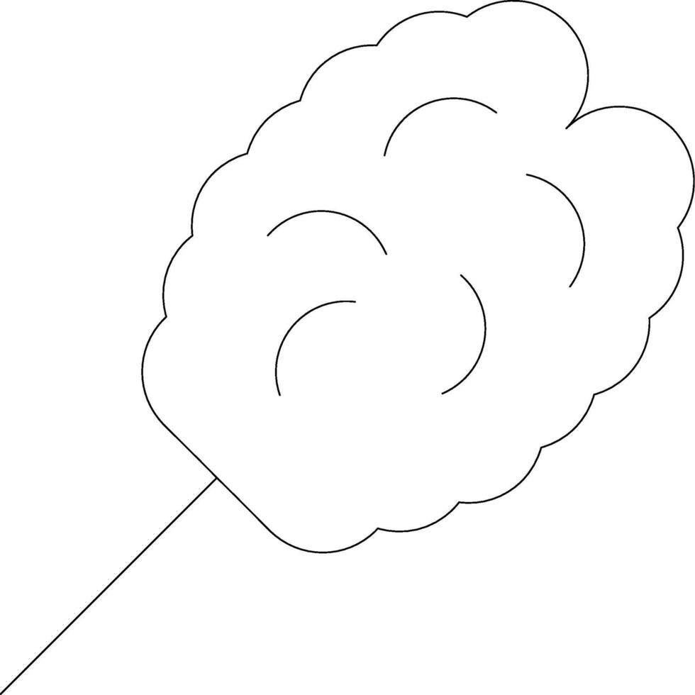 Cotton Candy Line Icon vector