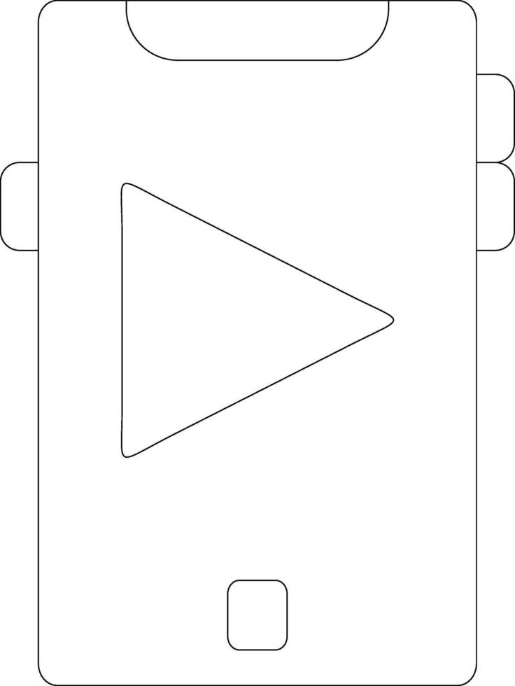 Play Line Icon vector
