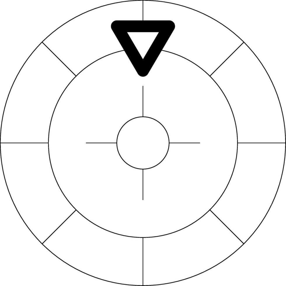 Roulette Line Icon vector