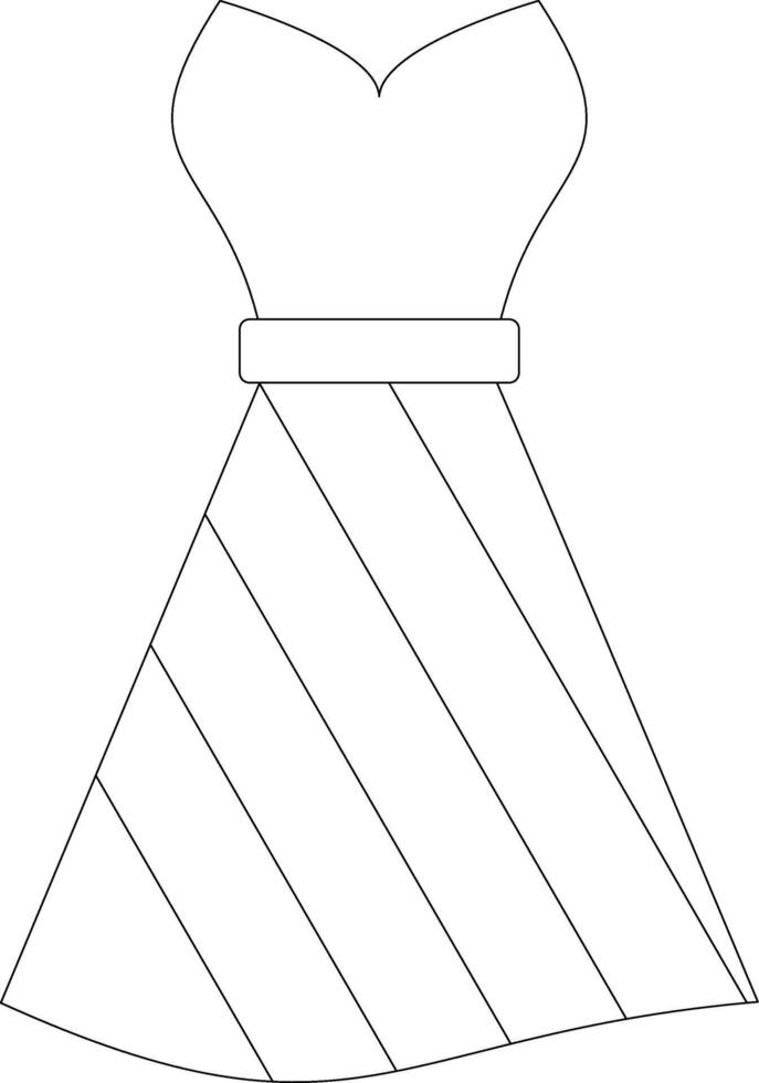 Dress Line Icon vector