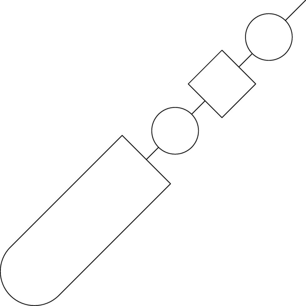 Skewer Line Icon vector