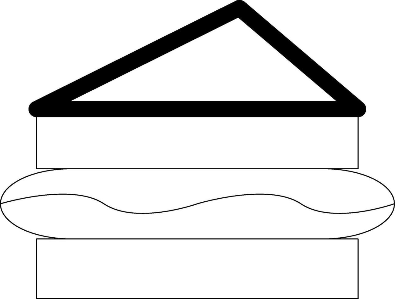 Sandwich Line Icon vector