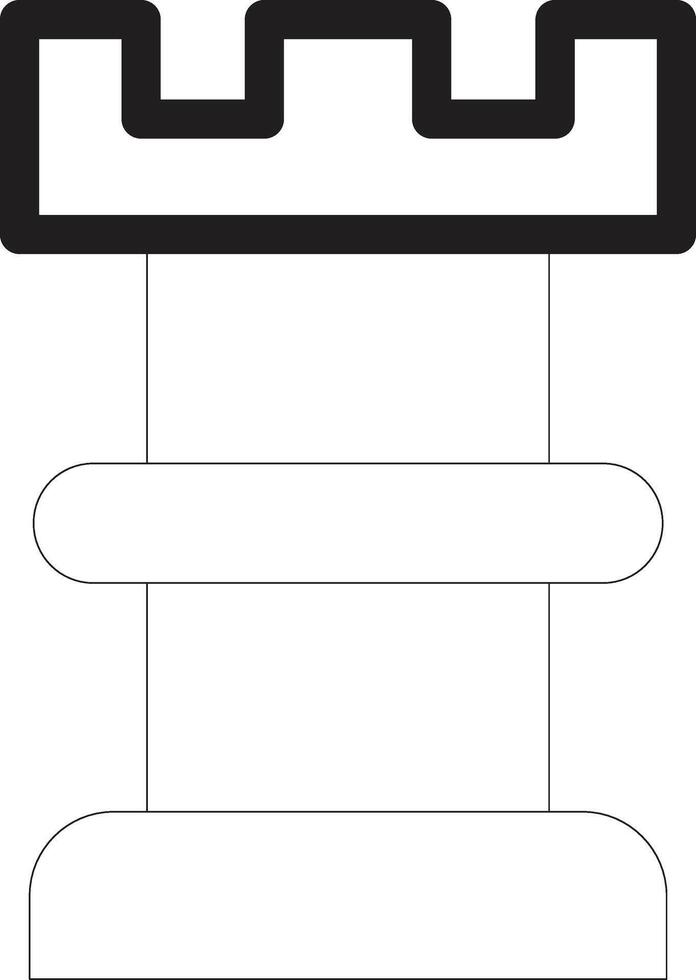 Rook Line Icon vector