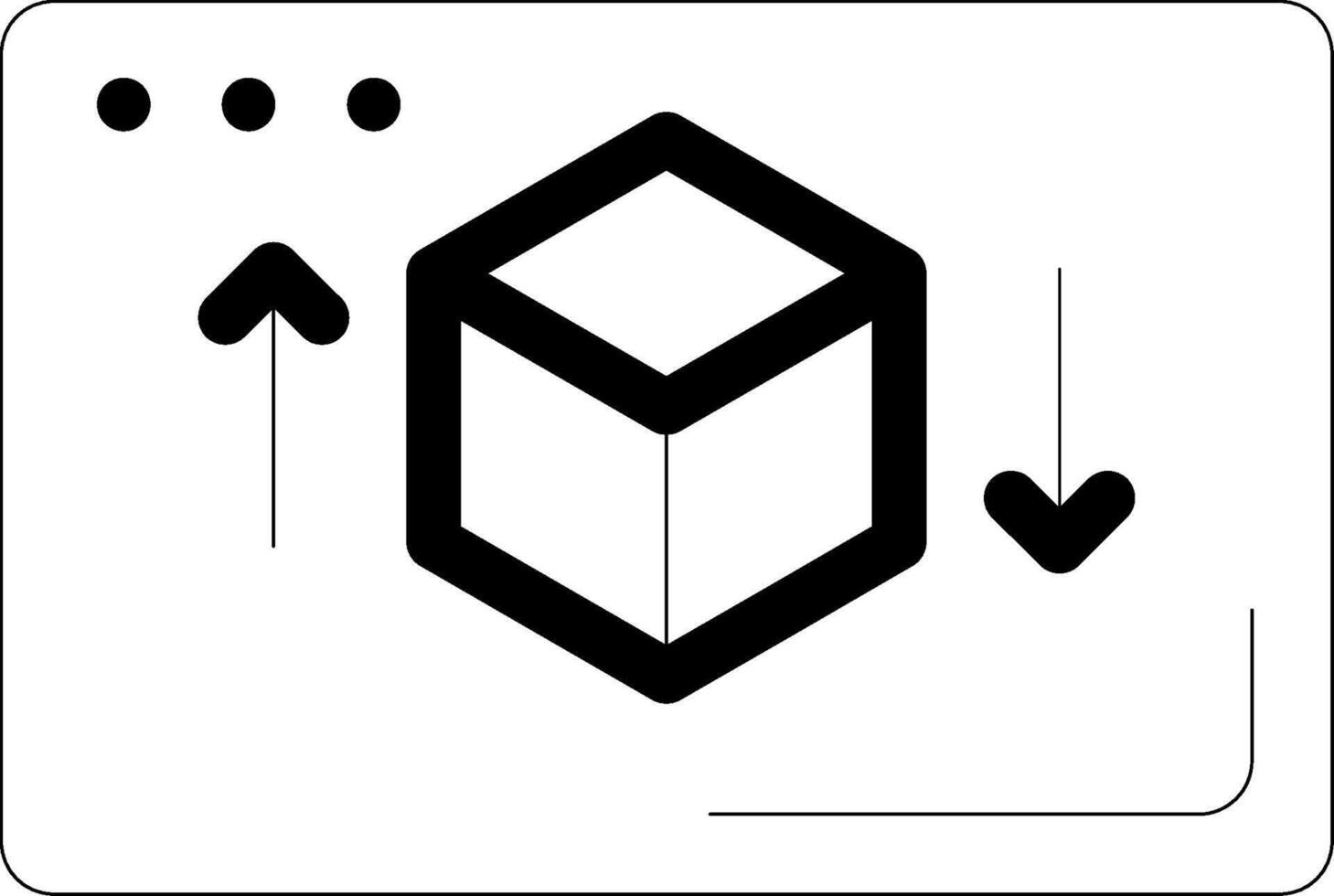 3d Line Icon vector