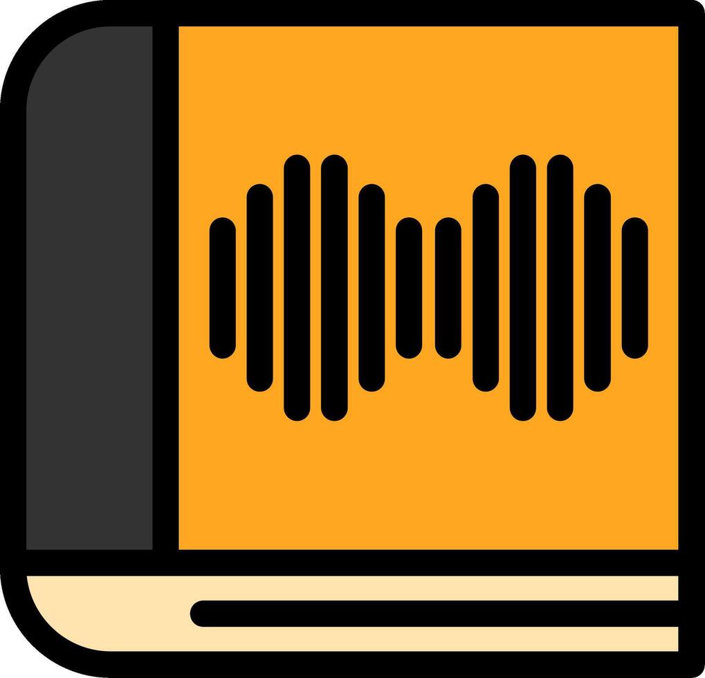 Audio Books Line Filled Icon vector