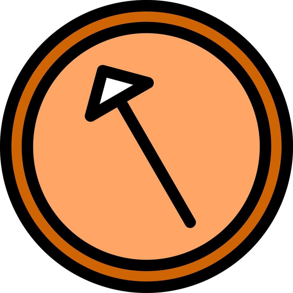 Left Up Line Filled Icon vector