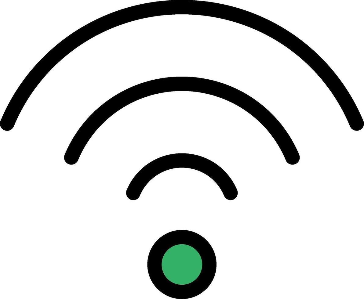 Wifi Line Filled Icon vector