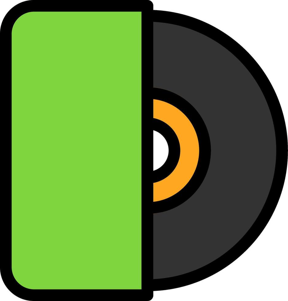 Cd Line Filled Icon vector
