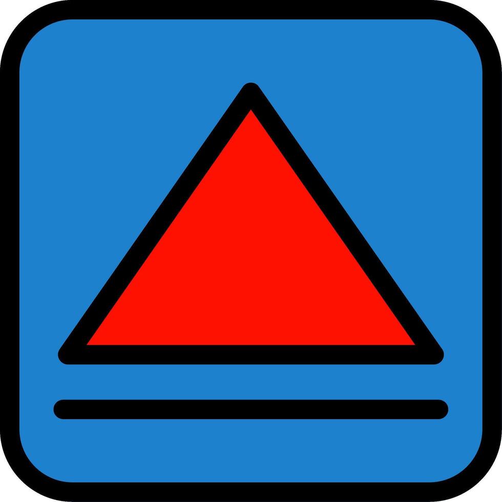 Eject Line Filled Icon vector