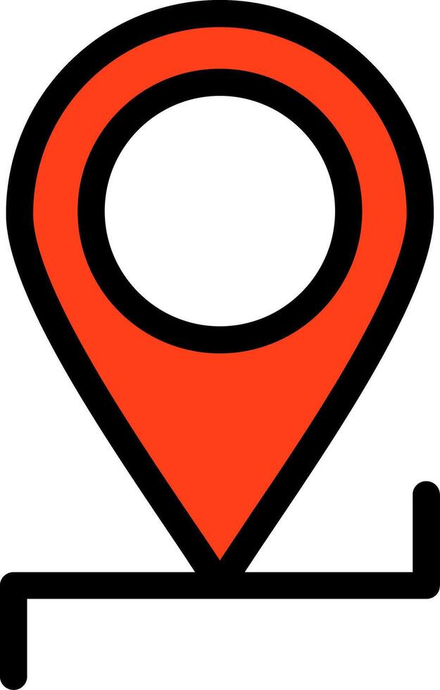 Location Line Filled Icon vector