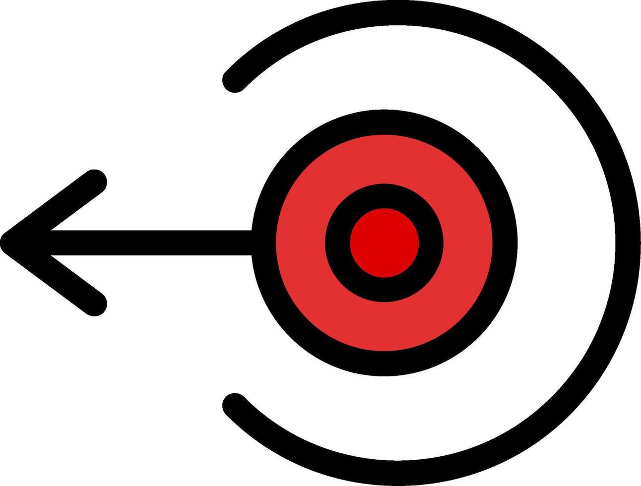 Left Arrow Line Filled Icon vector
