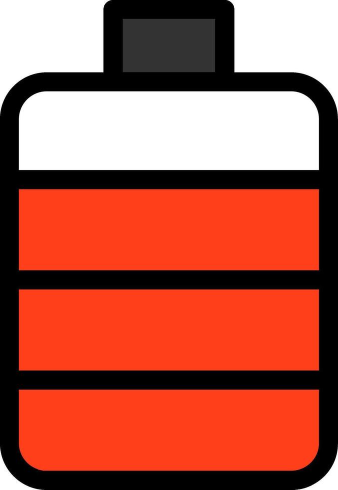 Battery Line Filled Icon vector
