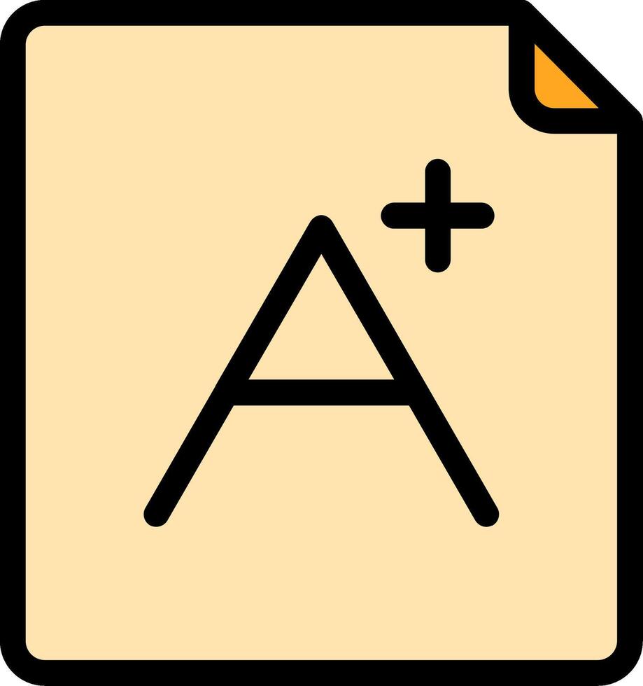 Grade Line Filled Icon vector