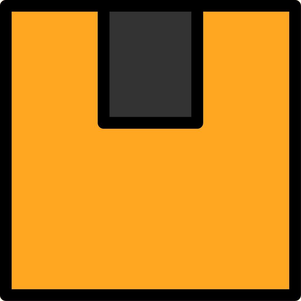 Box Line Filled Icon vector