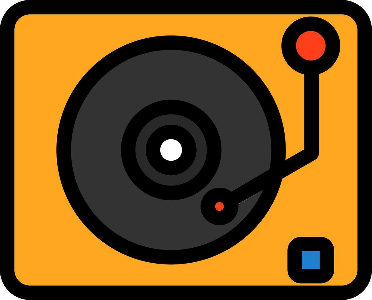 Lp Player Line Filled Icon vector