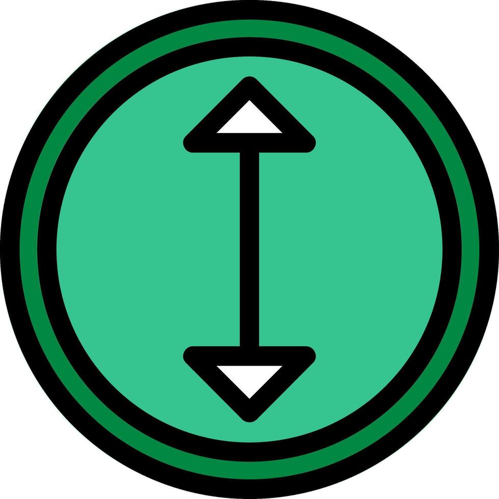 Direction Line Filled Icon vector