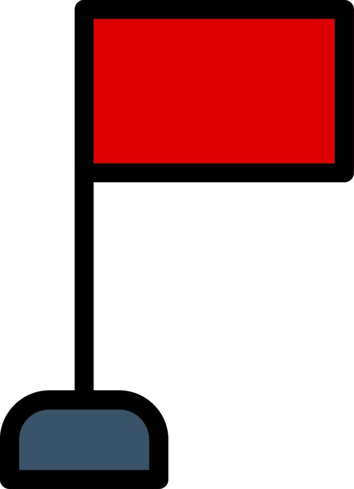 Flag Line Filled Icon vector