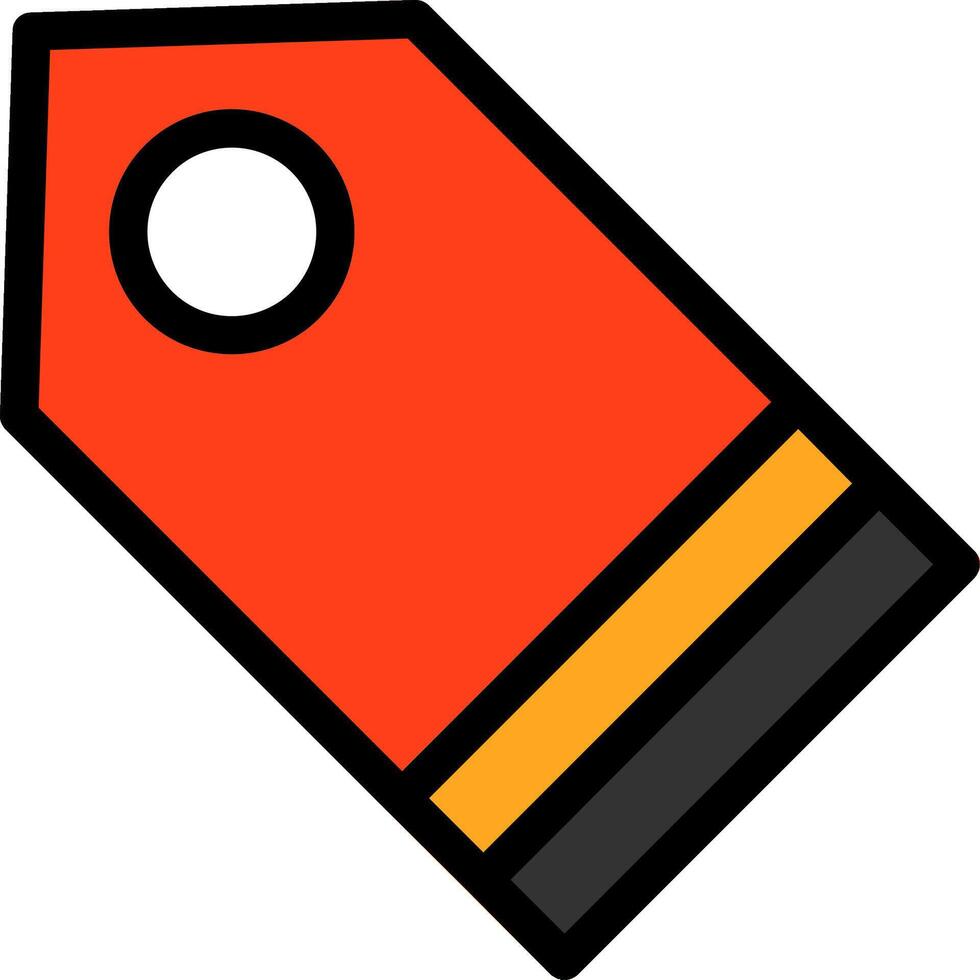 Discount Line Filled Icon vector