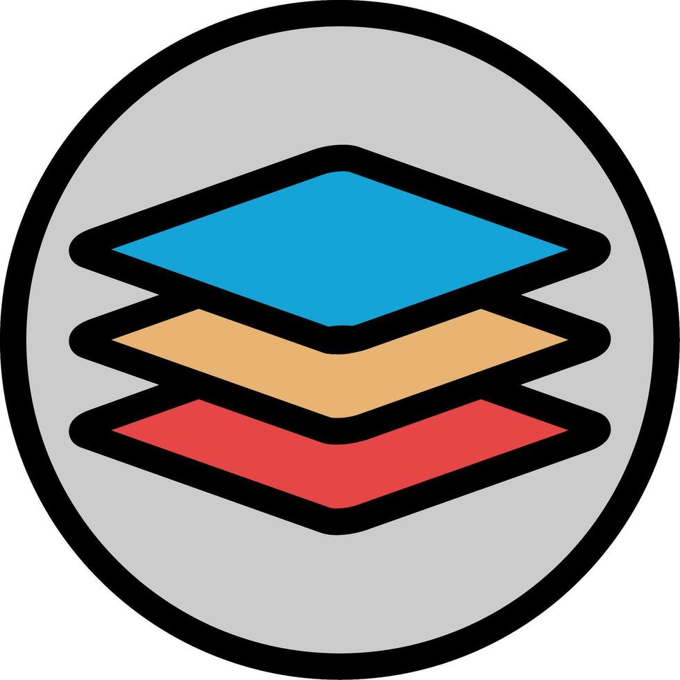 Layers Line Filled Icon vector