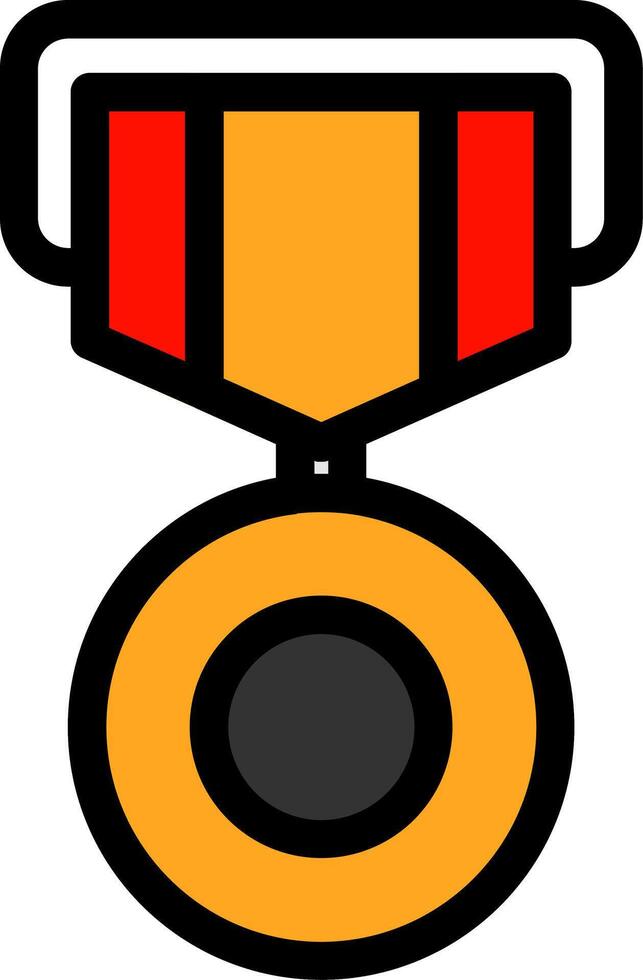 Medal Line Filled Icon vector