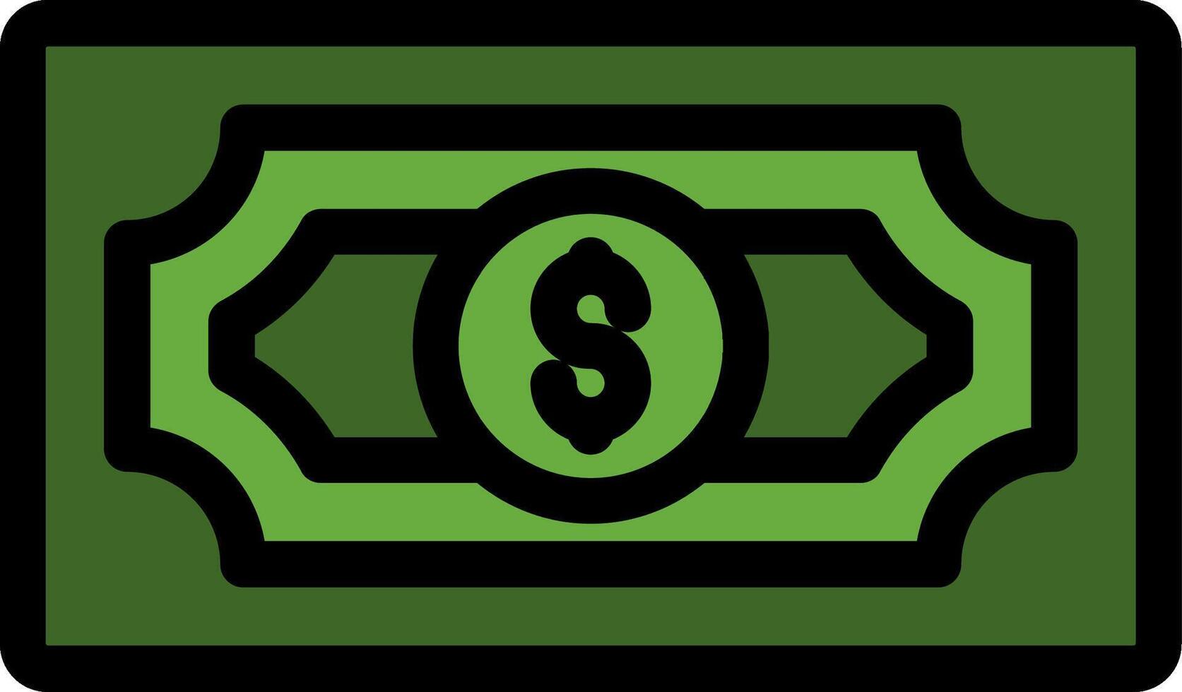 Dollar Line Filled Icon vector