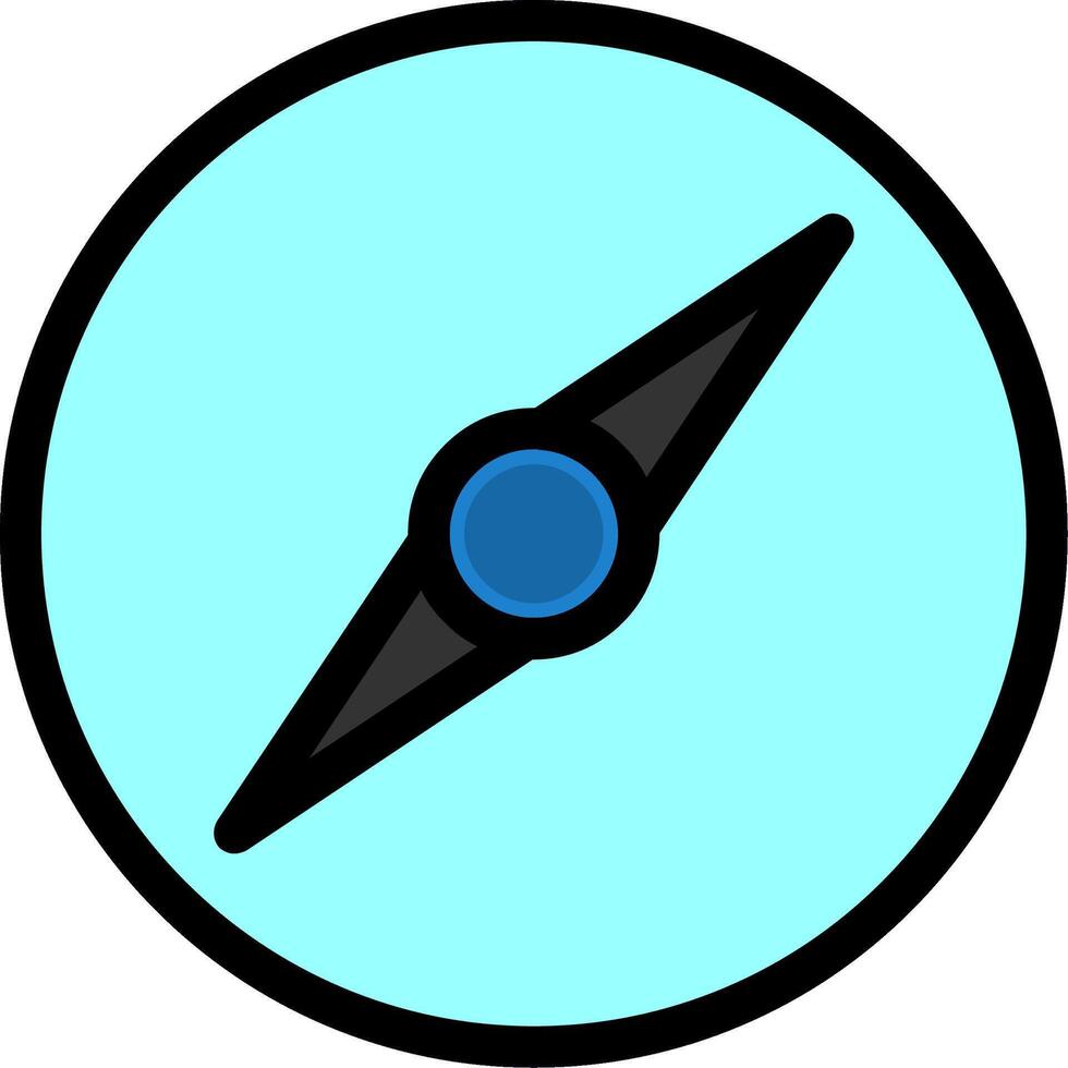 Compass Line Filled Icon vector