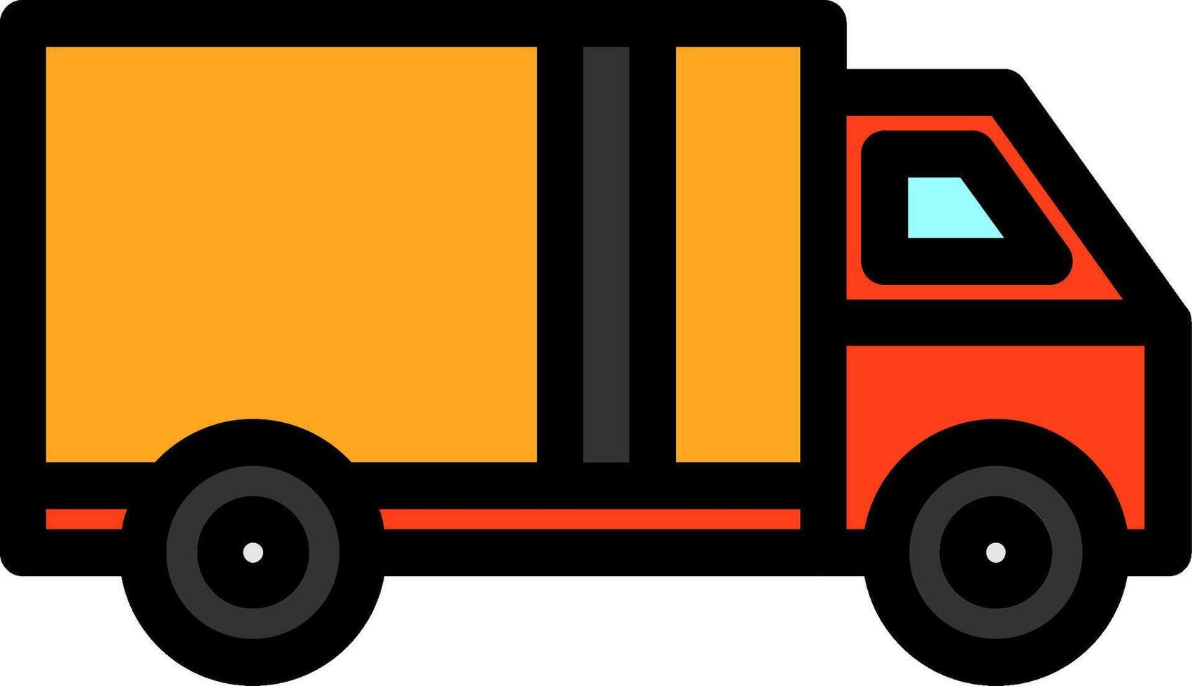 Cargo Truck Line Filled Icon vector