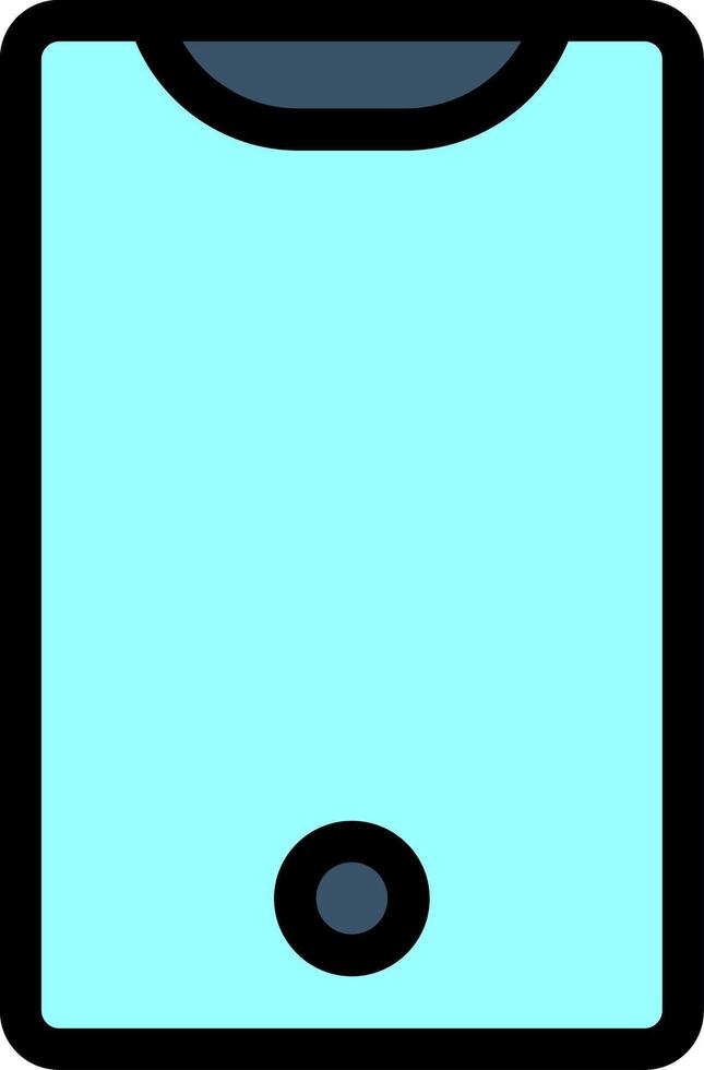 Phone Line Filled Icon vector