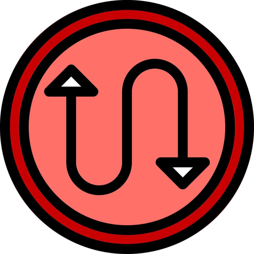 Two Arrows Line Filled Icon vector