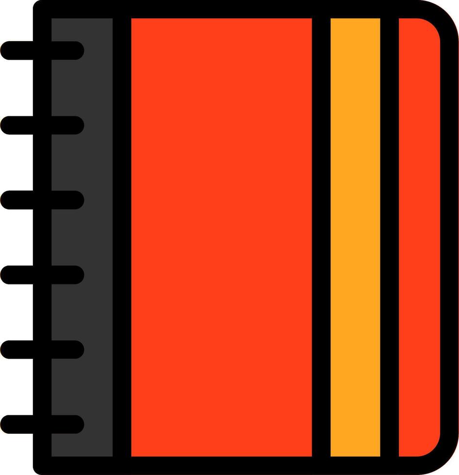 Contact Book Line Filled Icon vector
