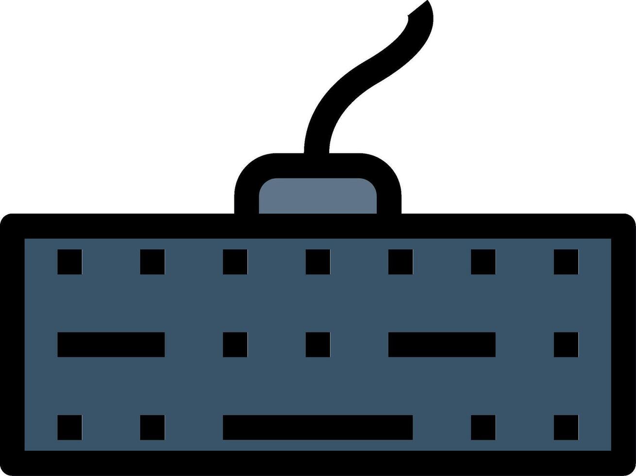 Keyboard Line Filled Icon vector