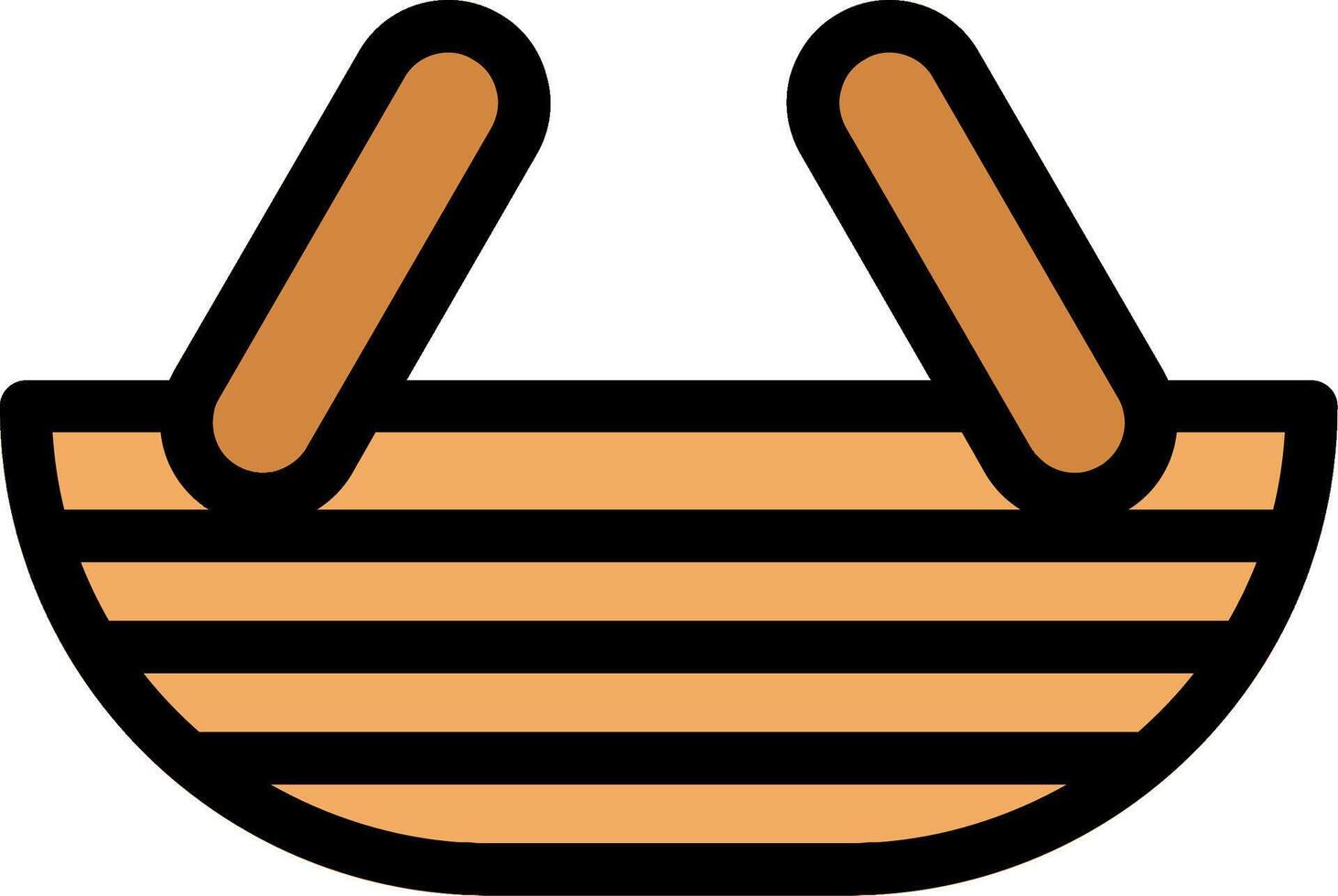 Basket Line Filled Icon vector