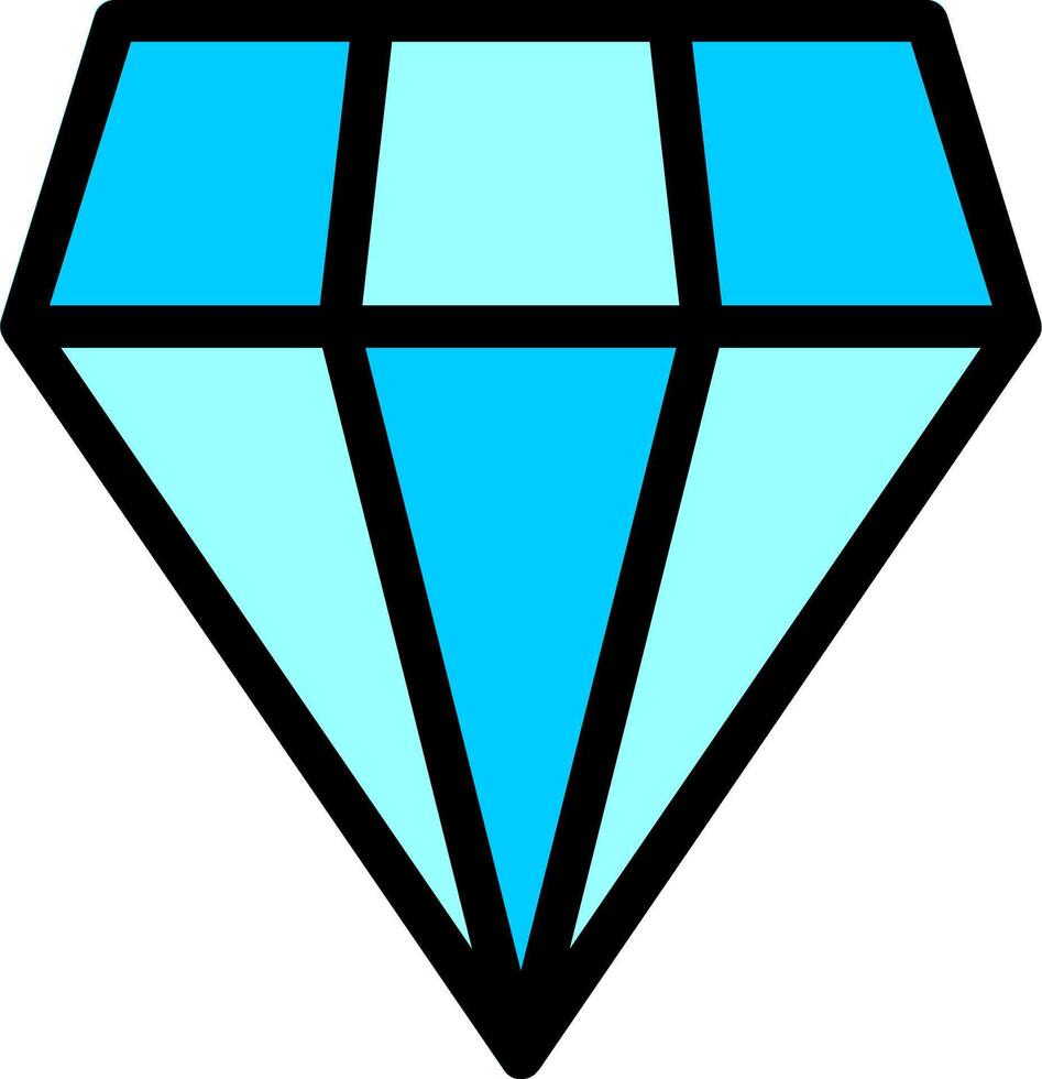 Diamond Line Filled Icon vector