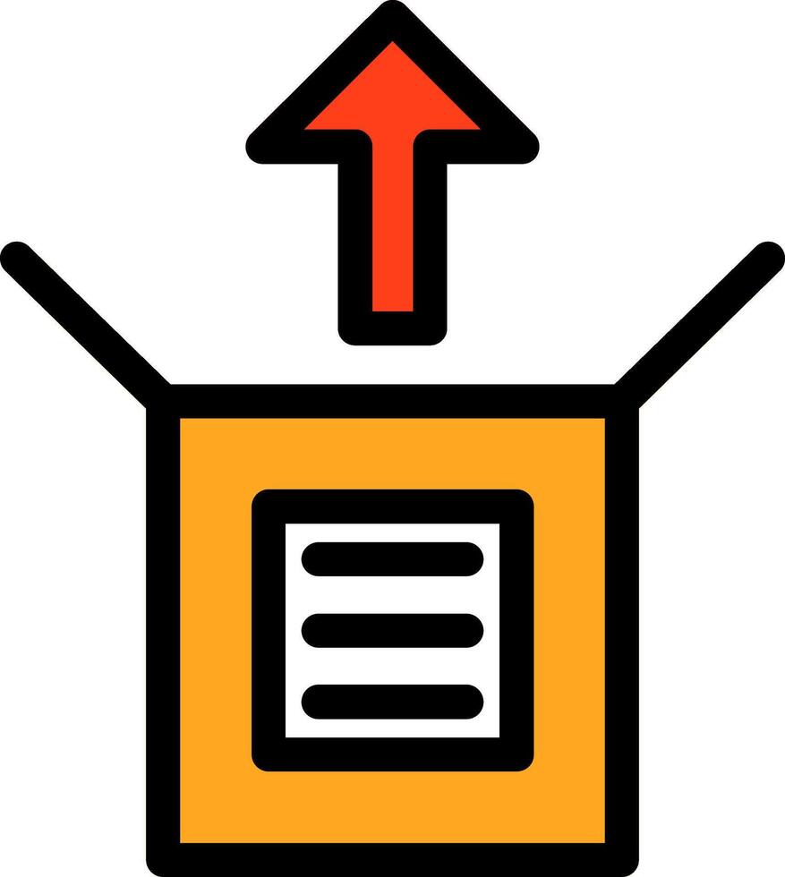 Unboxing Line Filled Icon vector