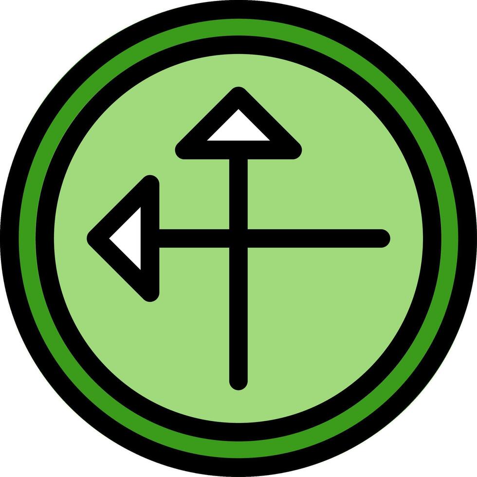 Intersect Line Filled Icon vector
