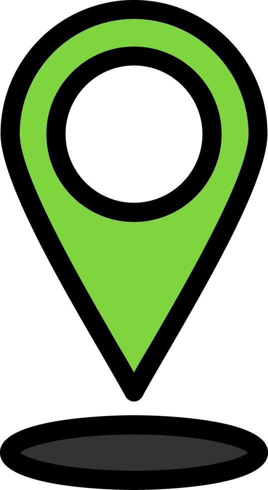 Location Line Filled Icon vector