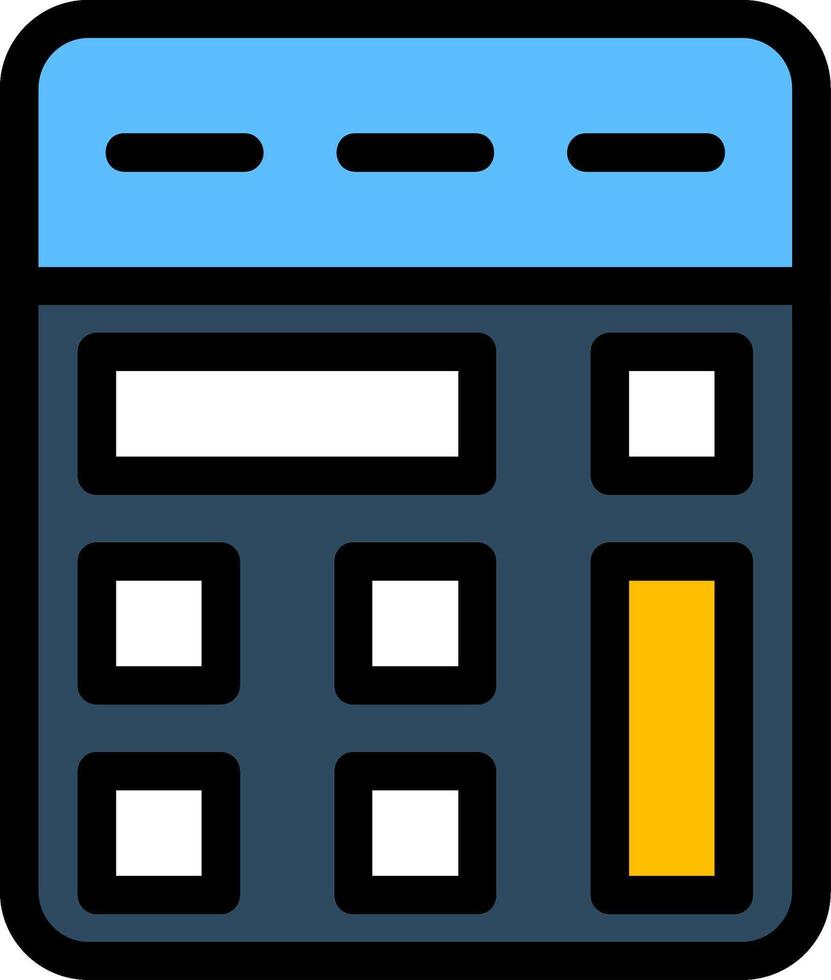 Calculator Line Icon vector