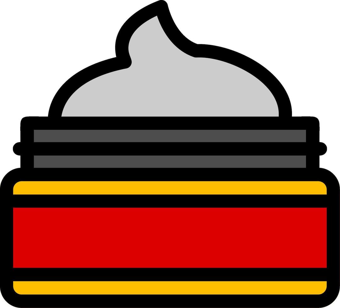 Cream Line Icon vector