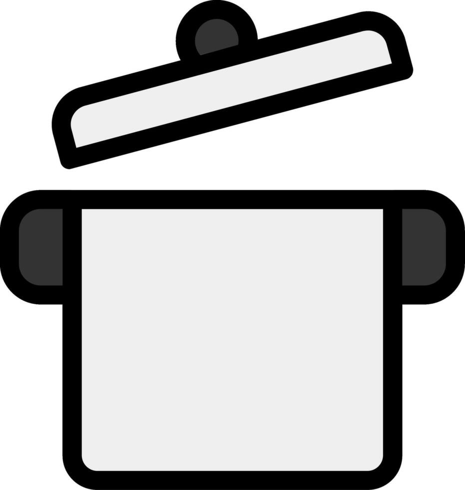 Cooking Pot Line Icon vector