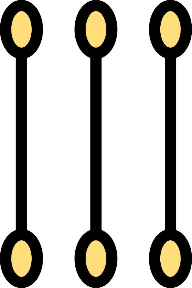 Cotton Swab Line Icon vector