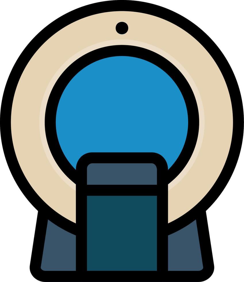 Ct Scan Line Icon vector