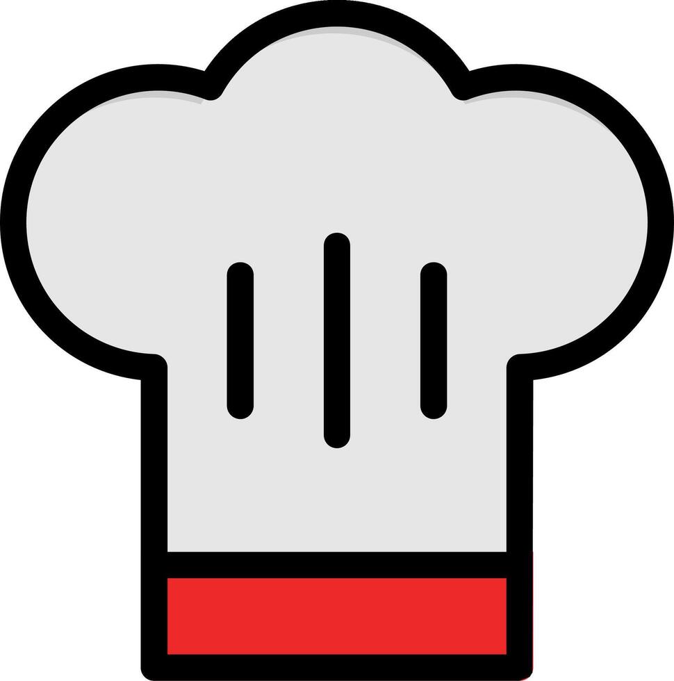 Chef Hat Line Icon vector