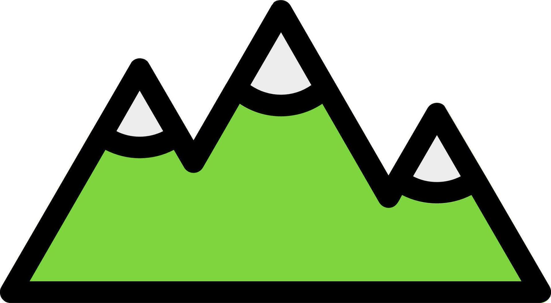 Mountains Line Icon vector