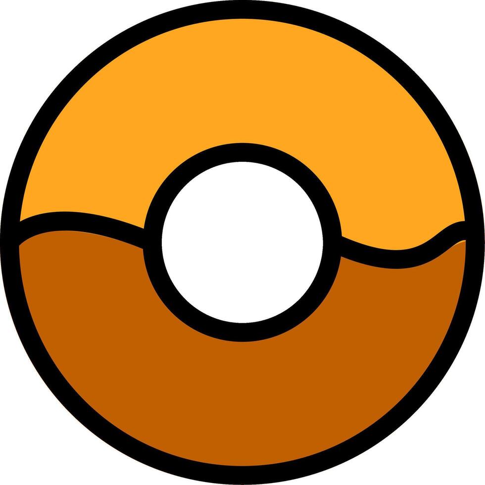 Donut Line Icon vector